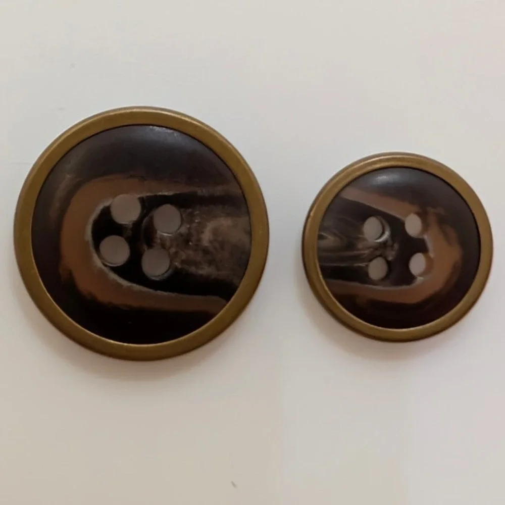 Joseph &‎ Feiss Replacement Suit Buttons Blazer Sport Coat Set of 10 Gold Brown